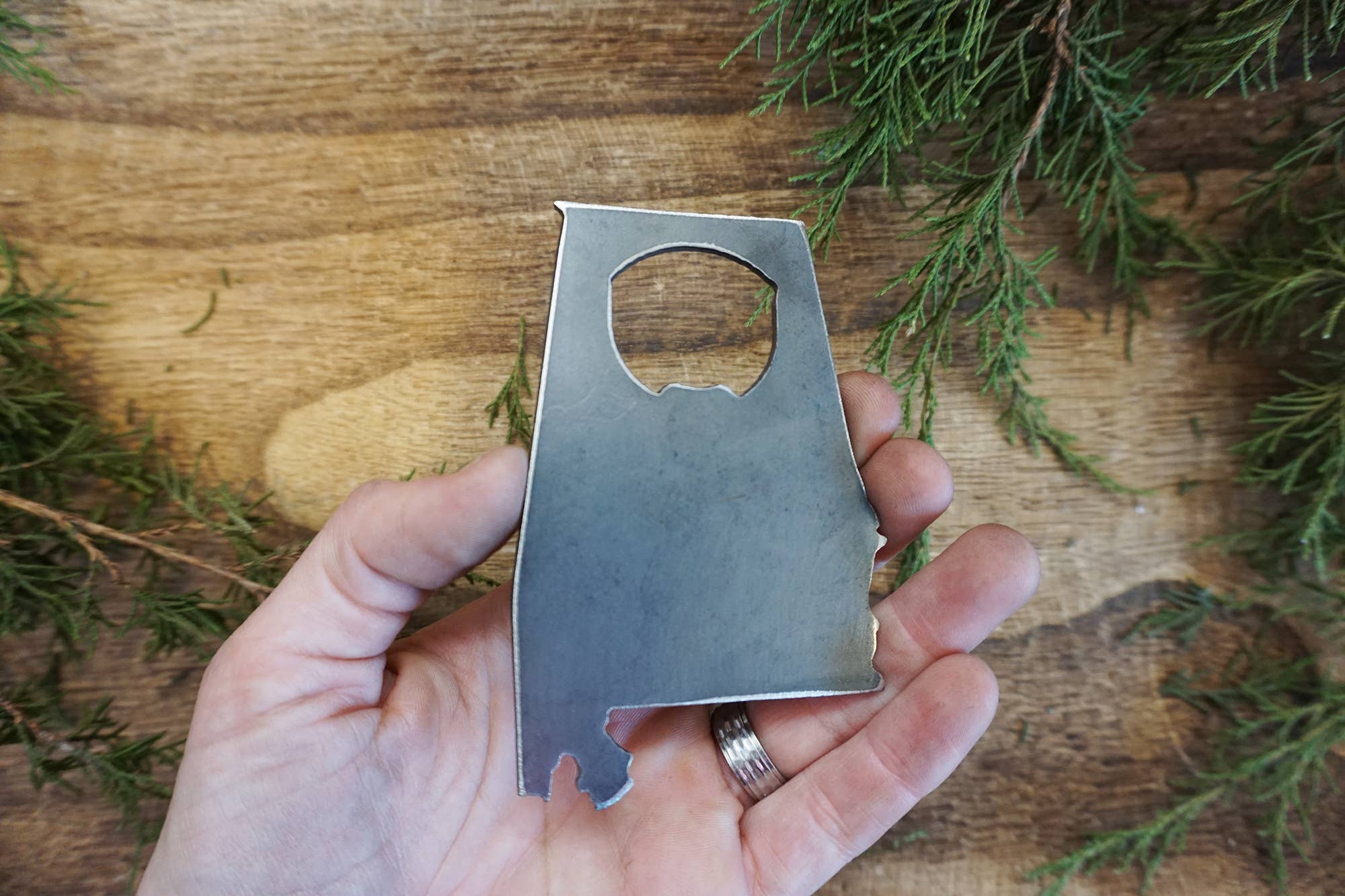 BE Creations & Designs, Inc. - Wholesale Bottle/Wine Opener - Alabama State Bottle Opener made from Recycled Raw Steel2