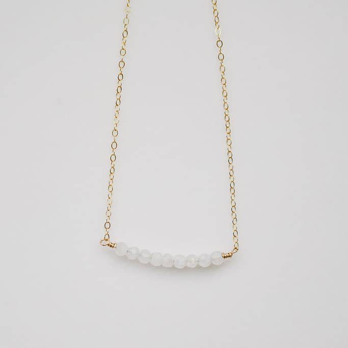 Gold Fill Strand Gem Necklace for wholesale by Devi Arts Collective