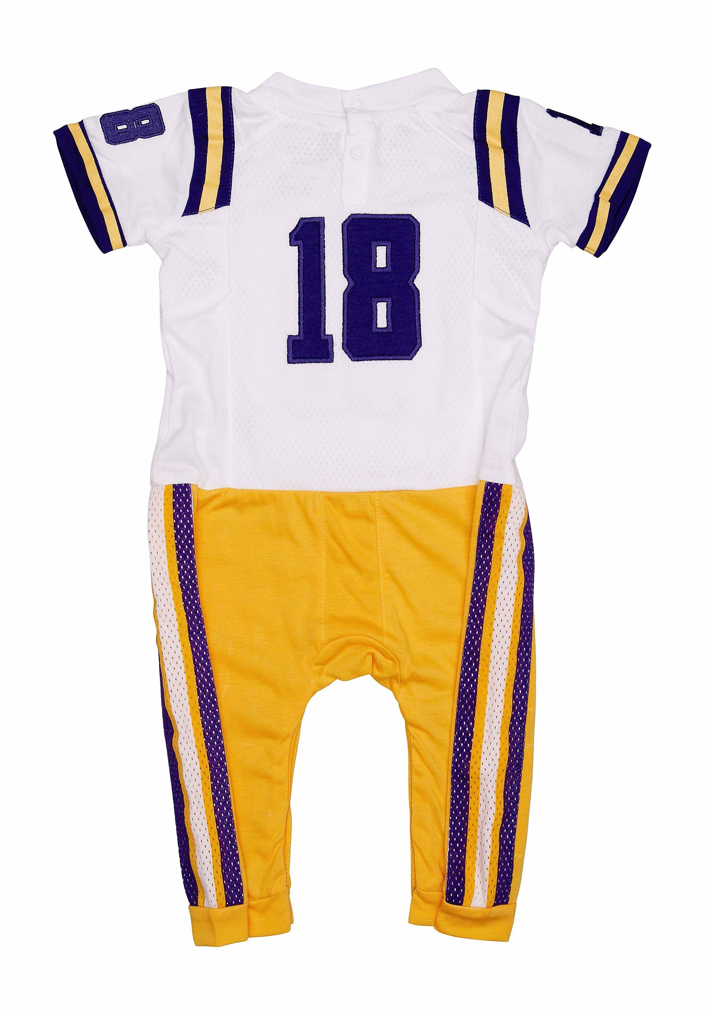 Fast Asleep PJ`s - Wholesale Sleepsuit - Baby - Louisiana State University LSU Away - Onesie1