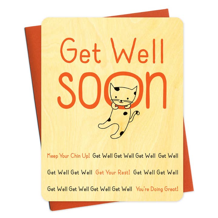 Chin Up Care & Concern Card for wholesale by Night Owl Paper Goods
