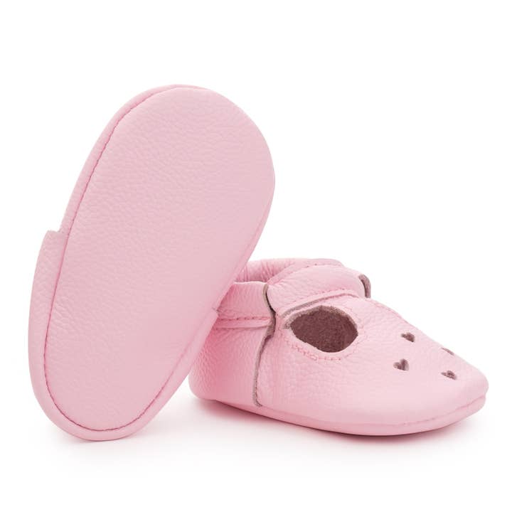 Mary Jane Moccasins - Light Pink - Pastel Baby Toddler Shoes for wholesale by BirdRock Baby