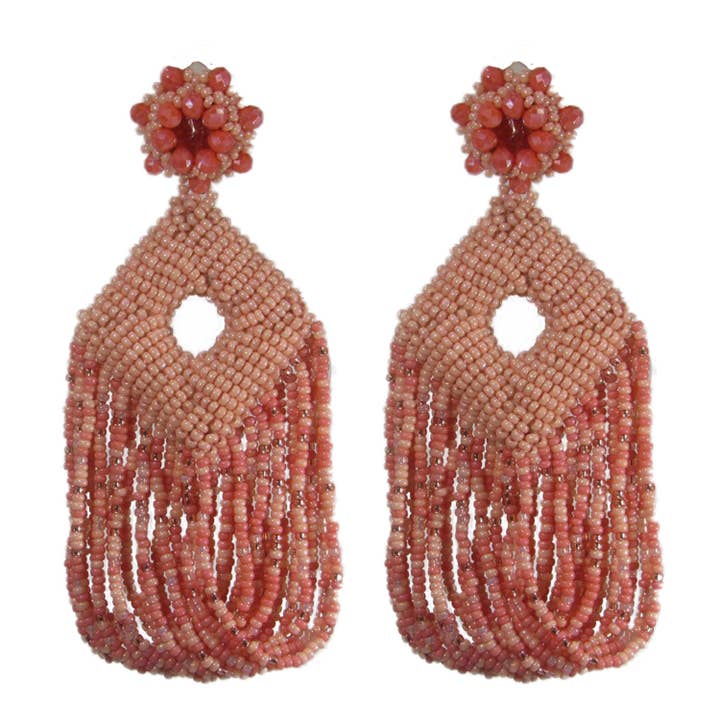 PENDIENTES MILAN CORAL para venta al por mayor de NARA HANDMADE JEWELRY