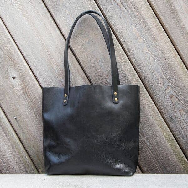 Hawks & Doves - Wholesale Tote Bag - Women's - Rustic Tote Short, Made in NC, Full Grain Leather2