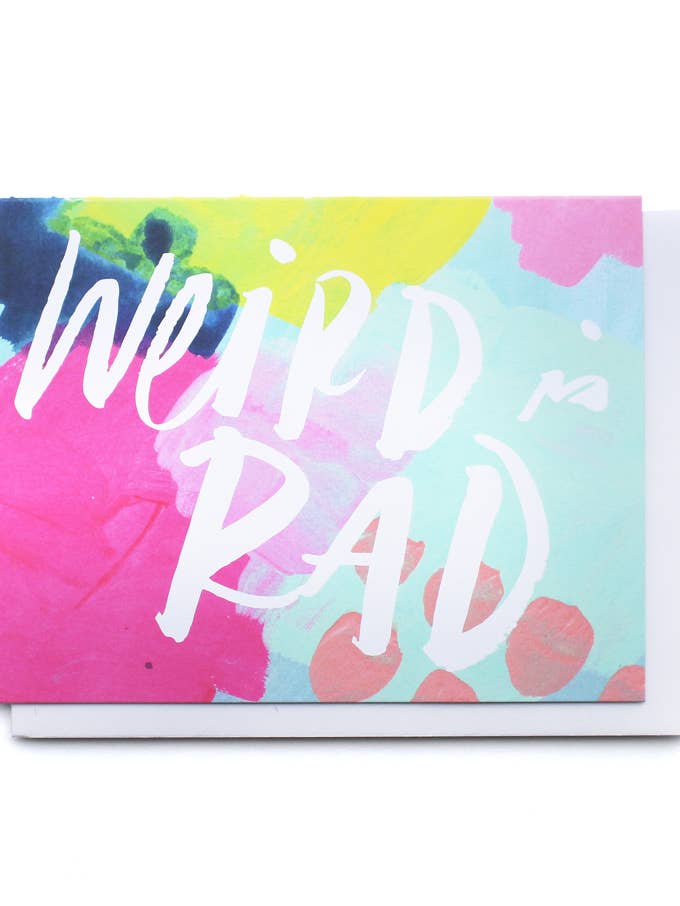 Weird is Rad Single Card for wholesale by Thimblepress