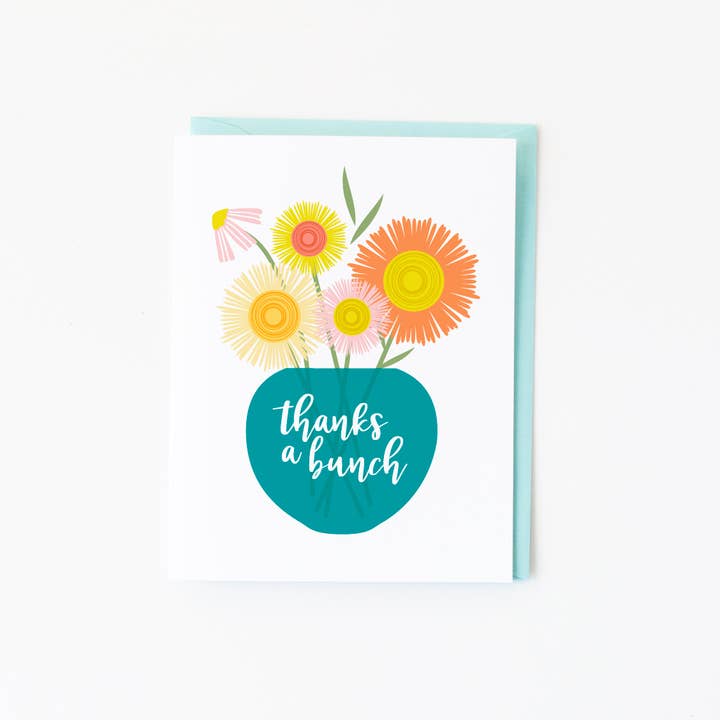 Graphic Anthology Greeting Cards - Wholesale Thank You Card - Thanks a Bunch | floral greeting card box set1