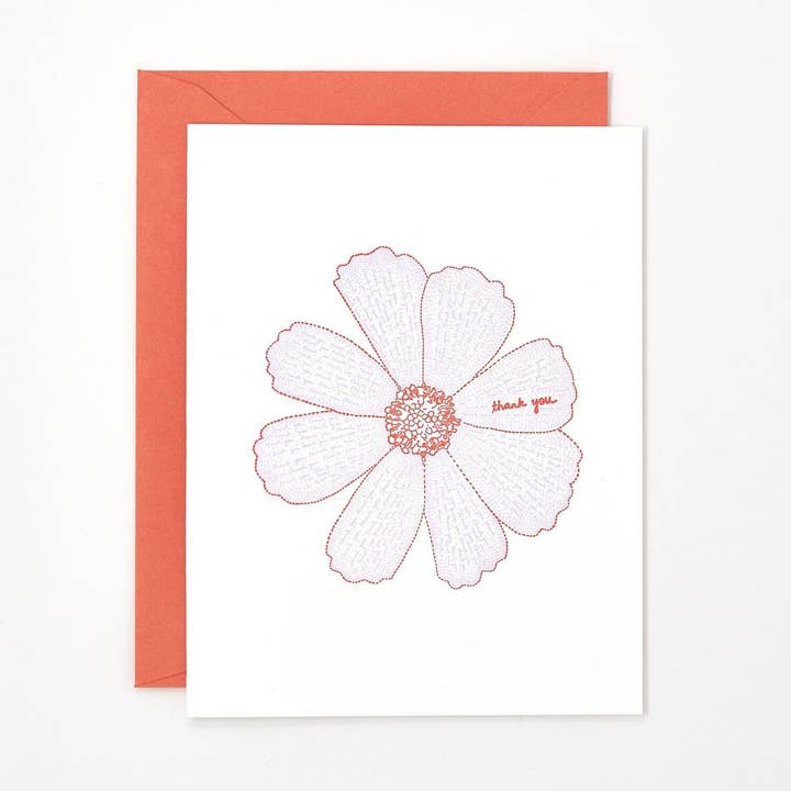 Thank You Flower - Spring Greeting Card for wholesale by Helen Edna