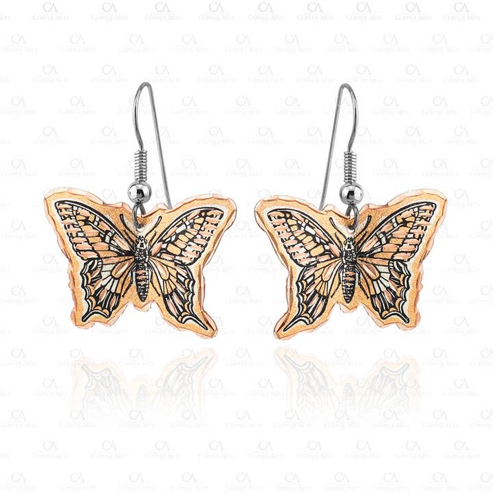 818 butterfly Design Earrings for wholesale by COPPER ARTS INC.