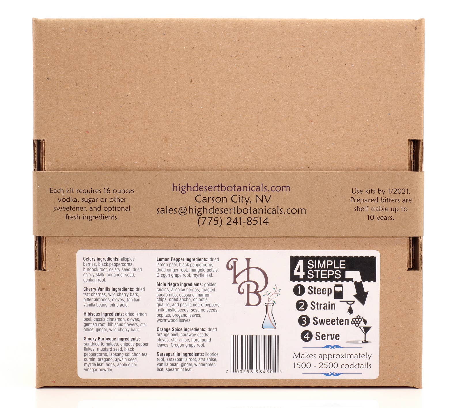 High Desert Botanicals - Wholesale DIY Drink Kit - Set of 8 Mini Bitters Kits3