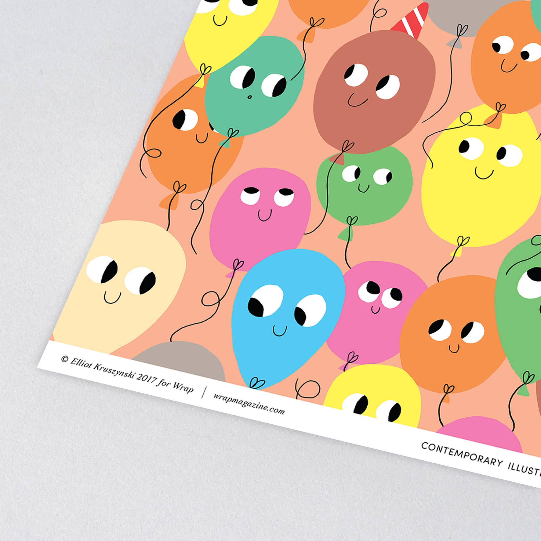 Wrap (US duties paid) - Vente Feuille de papier cadeau - Papier cadeau à ballons3