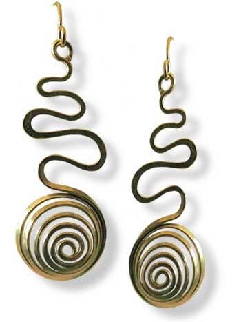 Boucles d'oreilles Solar Flair - Laiton pour la vente par LeDanse Limited Edition Jewelry