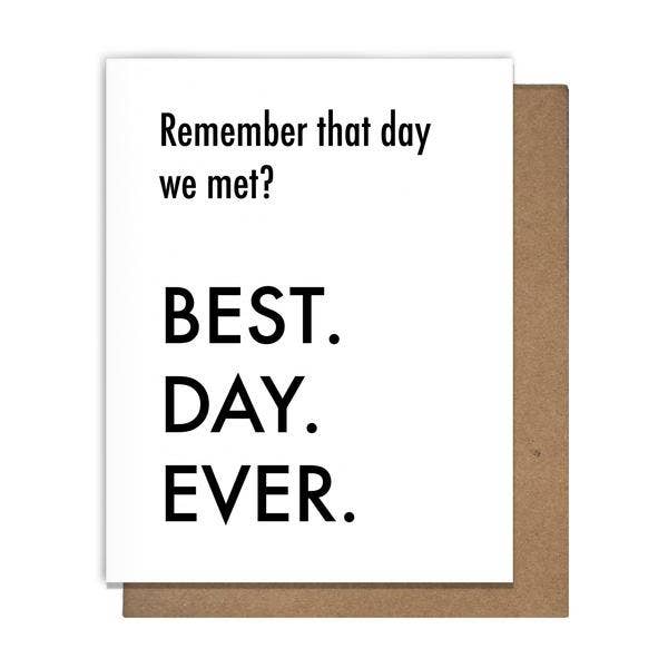 Pretty Alright Goods - Wholesale Love Card - Best Day Ever Met - Love Card0