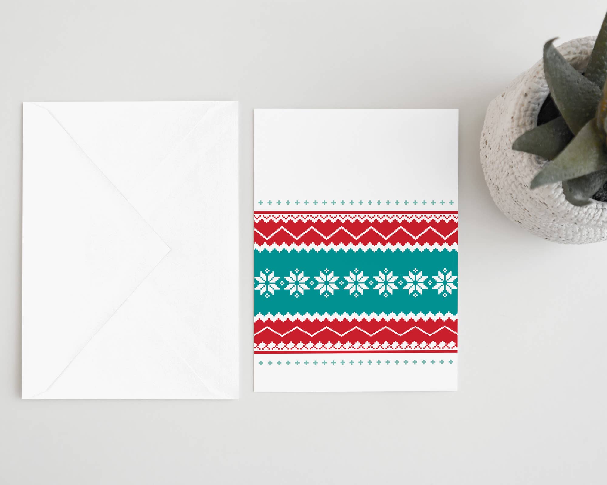 Paperfinch Design - Wholesale Season's Greetings Card - Hygge snowflake pattern A2 greeting card0