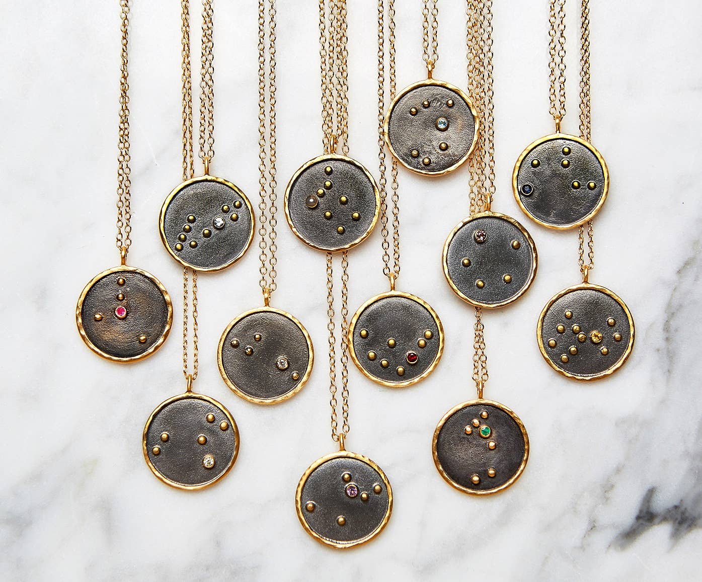 Satya Jewelry - Wholesale Pendant/Charm Necklace - Gunmetal Zodiac Constellation Necklace 18" - SOLD INDIVIDUAL17