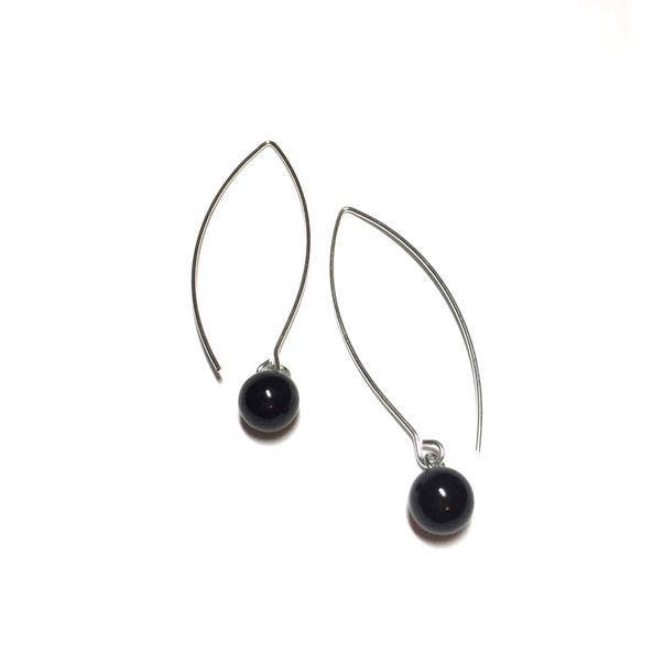 Leetie Lovendale - Wholesale Dangle Earrings - Black RainDrop Earrings0