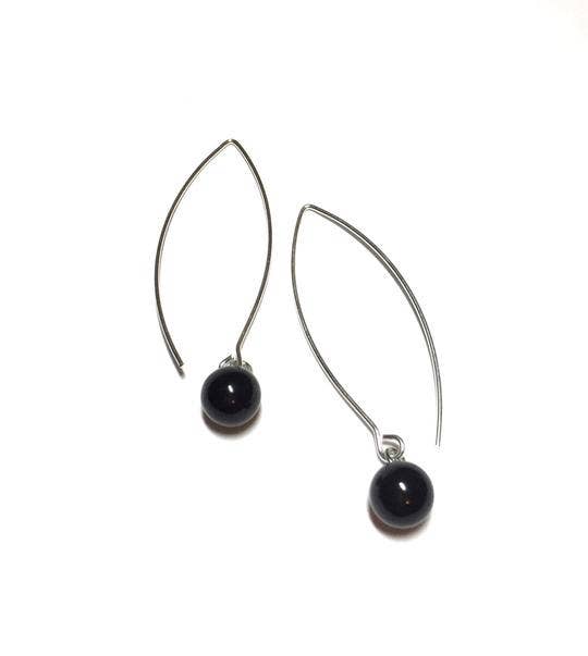 Leetie Lovendale - Wholesale Dangle Earrings - Black RainDrop Earrings