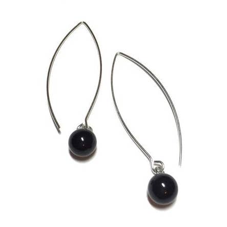 Leetie Lovendale - Wholesale Dangle Earrings - Black RainDrop Earrings0