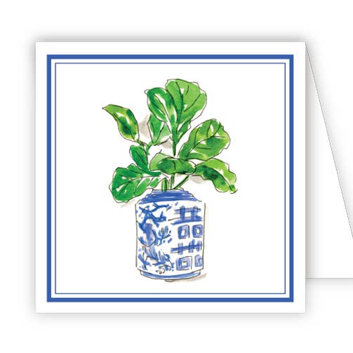 Pianta in vaso in blu/bianco scatola scatola copia cartoncino per la vendita all'ingrosso da parte di RosanneBeck Collections