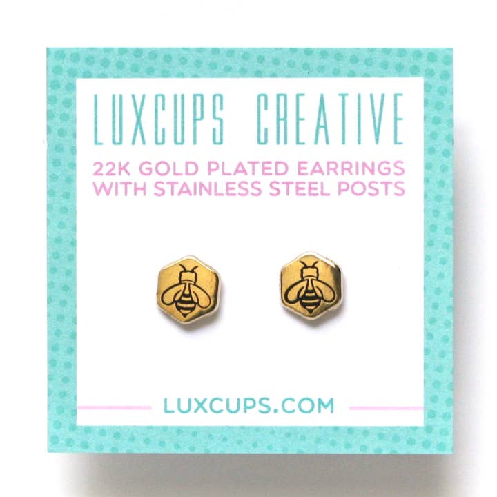 Boucles d'oreilles Abeille (EN SOLDE !) pour la vente par LuxCups Creative