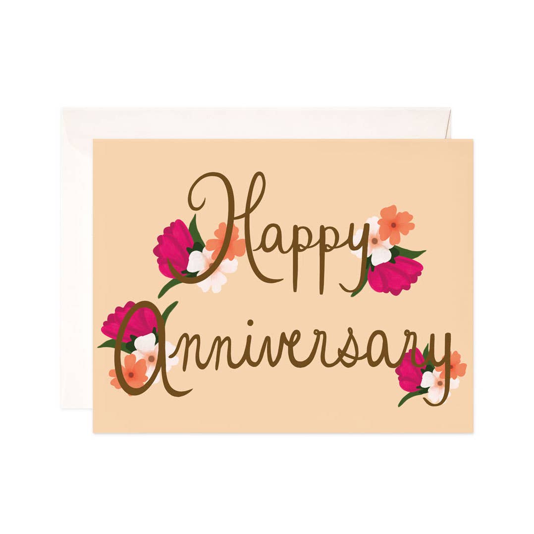Bloomwolf Studio - Wholesale Anniversary Card - Happy Anniversary Greeting Card