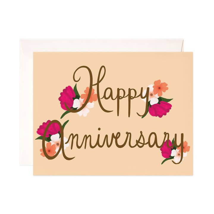 Happy Anniversary Greeting Card for wholesale by Bloomwolf Studio