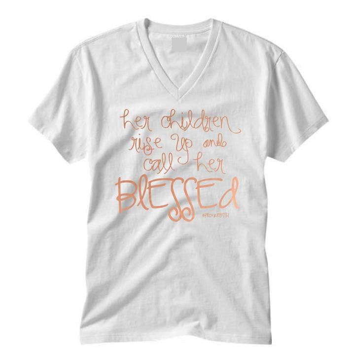 Blessed Tee - White for wholesale by A Quiver Full
