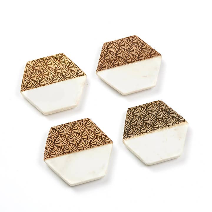 Conjunto de montanha-russa de mármore e madeira hexagonal por atacado de Lucca