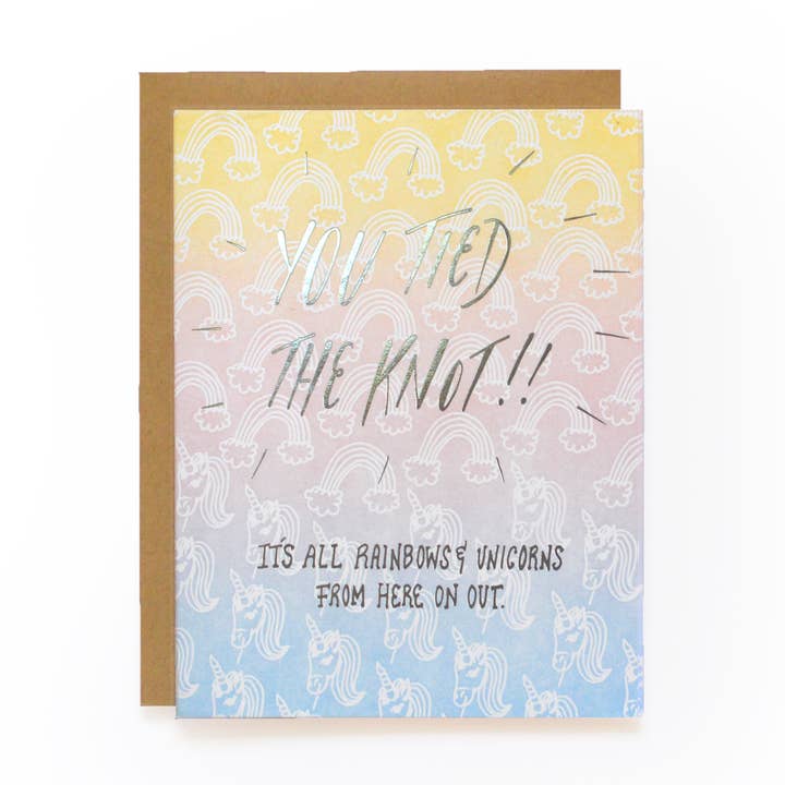 Rainbows/Unicorns | Flood + Foil Cards for wholesale by Wild Ink Press