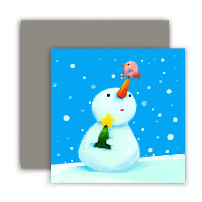 Snowman Mini-kaart voor wholesale door The Little Red House