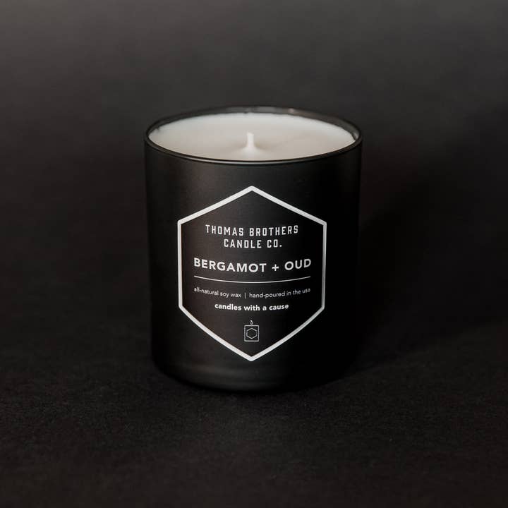 Bergamot + Oud for wholesale by Thomas Brothers Candle Co.