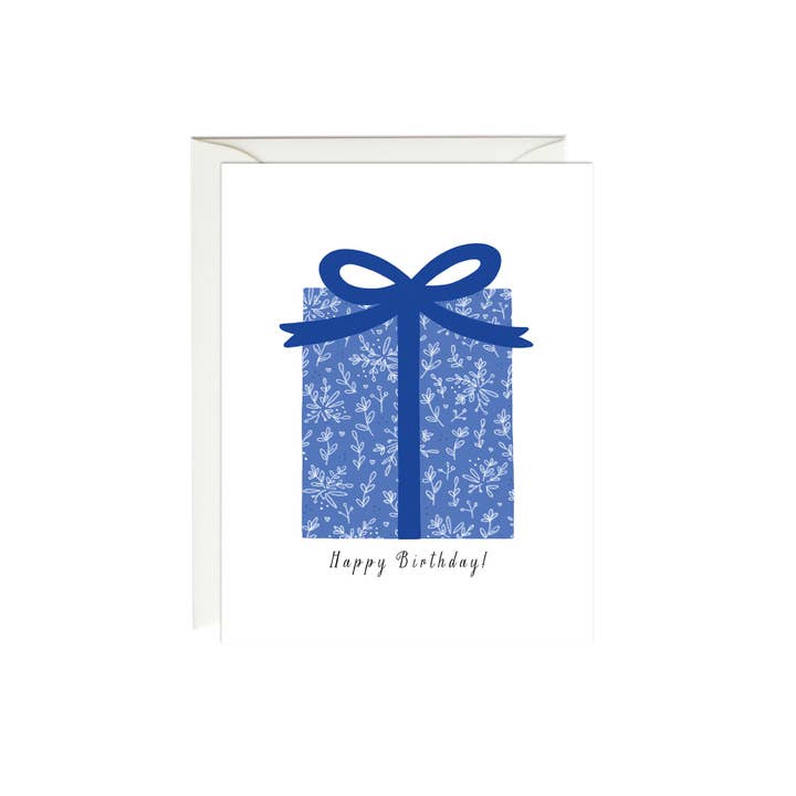 Paula & Waffle - Wholesale Birthday Card - Floral Present Birthday Card