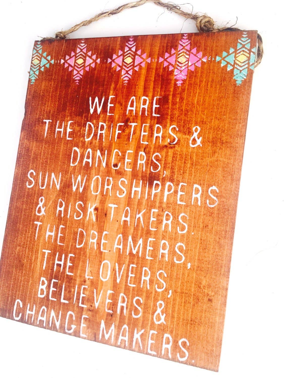 Mahalo Market – wholesale Skylt – Äventyr Drifters trä tecken Sun dyrkare2