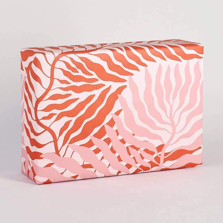 Wrap (US duties paid) - Wholesale Flat Wrap - Leaves Gift Wrap0