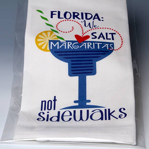 Whimsical Florida Towel for wholesale by Liane Fried Studio