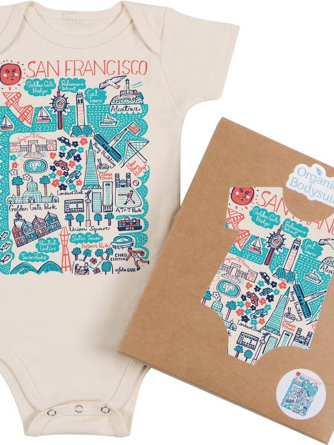 San Francisco Boutique Map Art Nourrissons et tout-petits pour la vente par Morado Designs