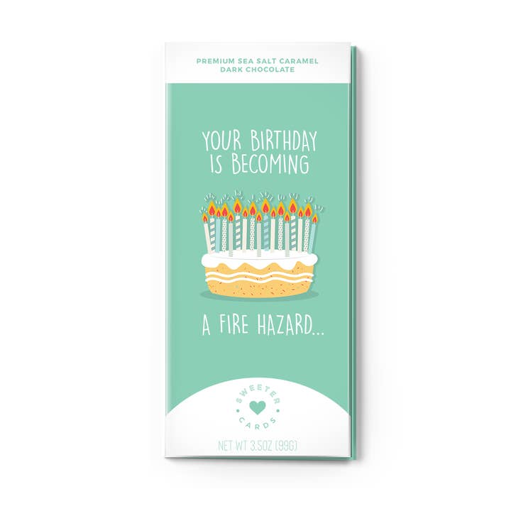 Sweeter Cards Chocolate Bar + Greeting Card in ONE! - Wholesale Birthday Card - Happy Birthday Card - You're a Fire Hazard1