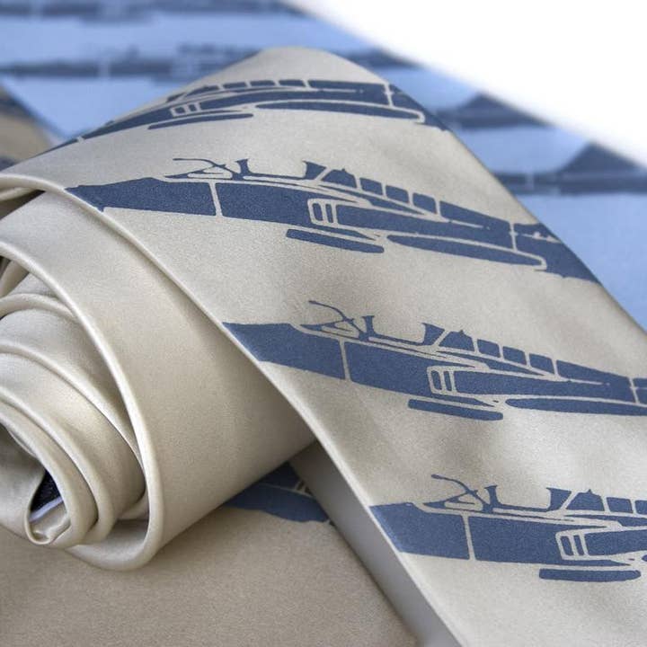 Plane Stripe Microfiber Necktie for wholesale by Cyberoptix Tie Lab