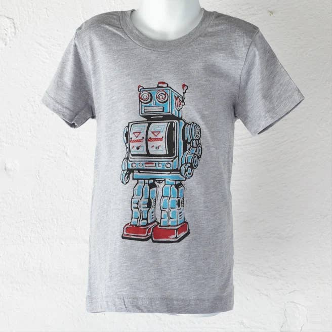 Heather grå robot på ungdom T-Shirt för wholesale av Mia’s Unique