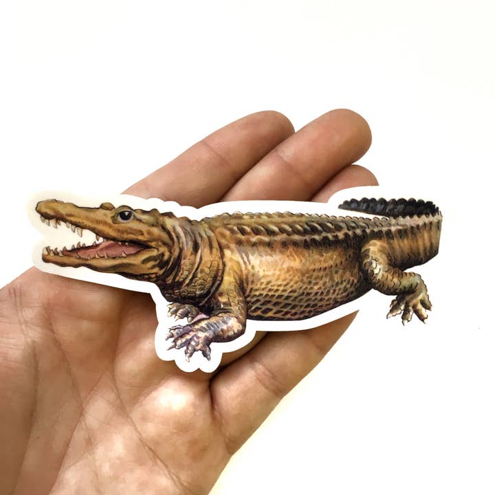 Vintage Alligator Vinyl Sticker for wholesale by Pergamo Paper Goods