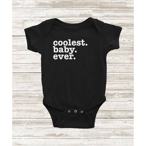Coolest Baby Ever Body Noir pour la vente par The Talking Shirt