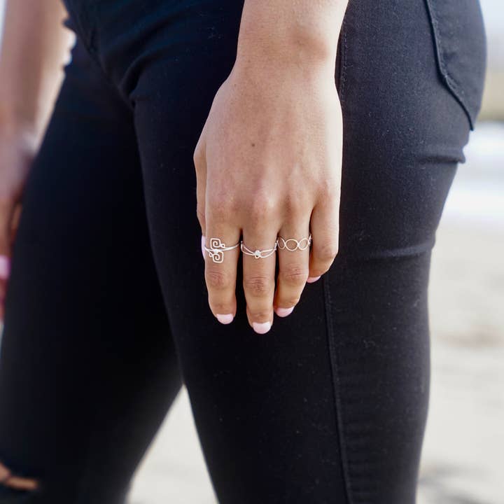 Krystyna's Silver - Wholesale Band/Stacked Ring - Sterling Silve Bubble Stackable Ring