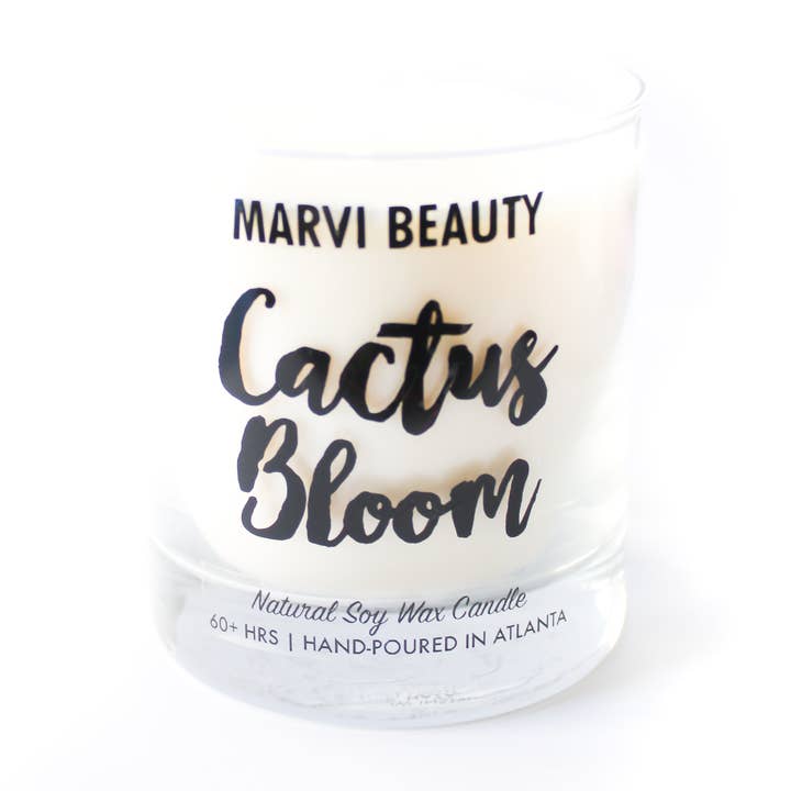 Cactus Bloom Soy Wax Candle for wholesale by Marvi Beauty