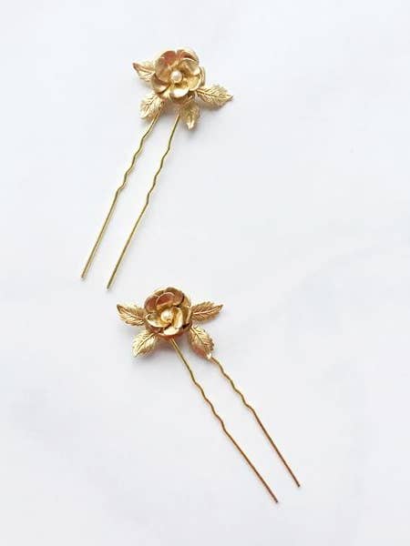 Öppna rosa och pärla hårnålar för wholesale av Acute Designs