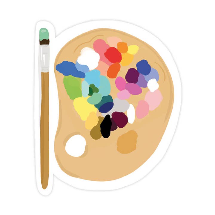 Paint Palette adesiva in vinile, motivo «Ritorno a scuola» per la vendita all'ingrosso da parte di Bloomwolf Studio