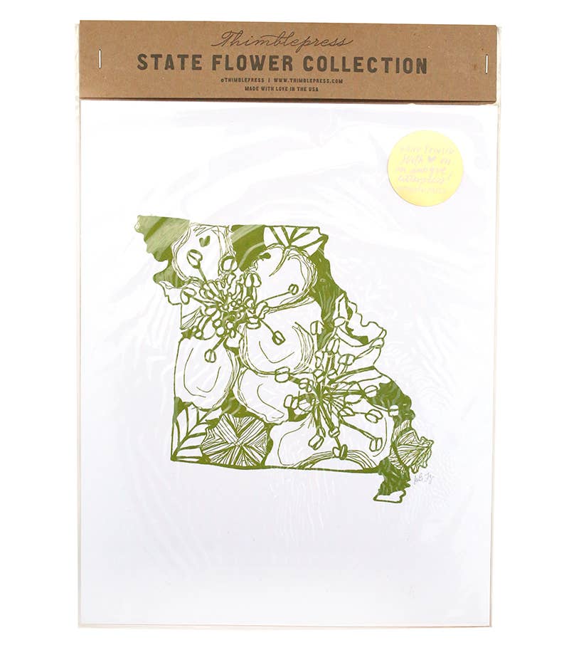 Thimblepress - Wholesale Art Print - Missouri Hawthorn Letterpress Print1