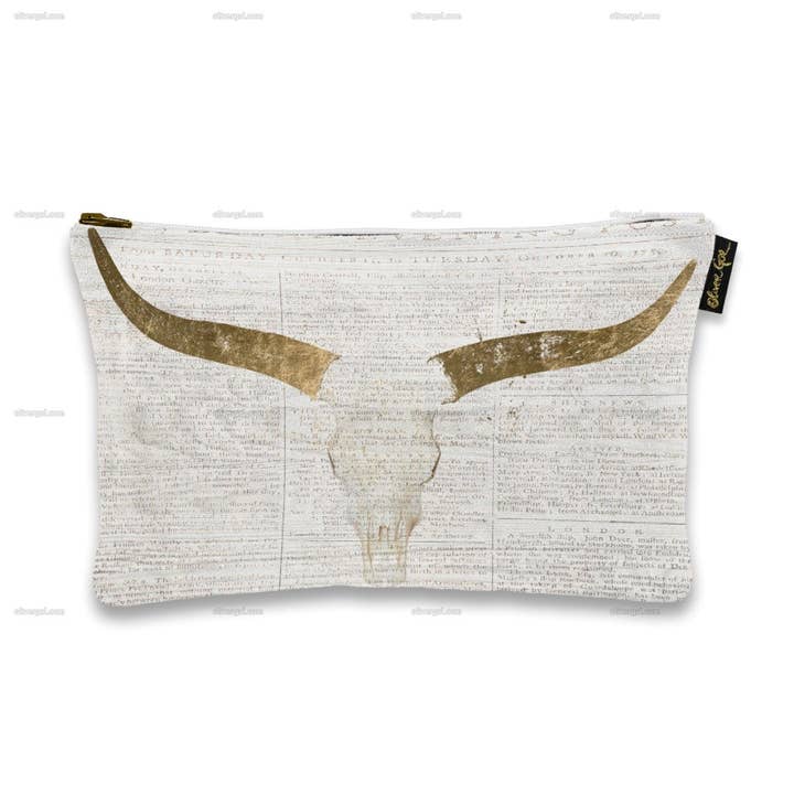 9" x 6" Oliver Gal 'Evening Desert Skull' Pouch for wholesale by The Oliver Gal Artist