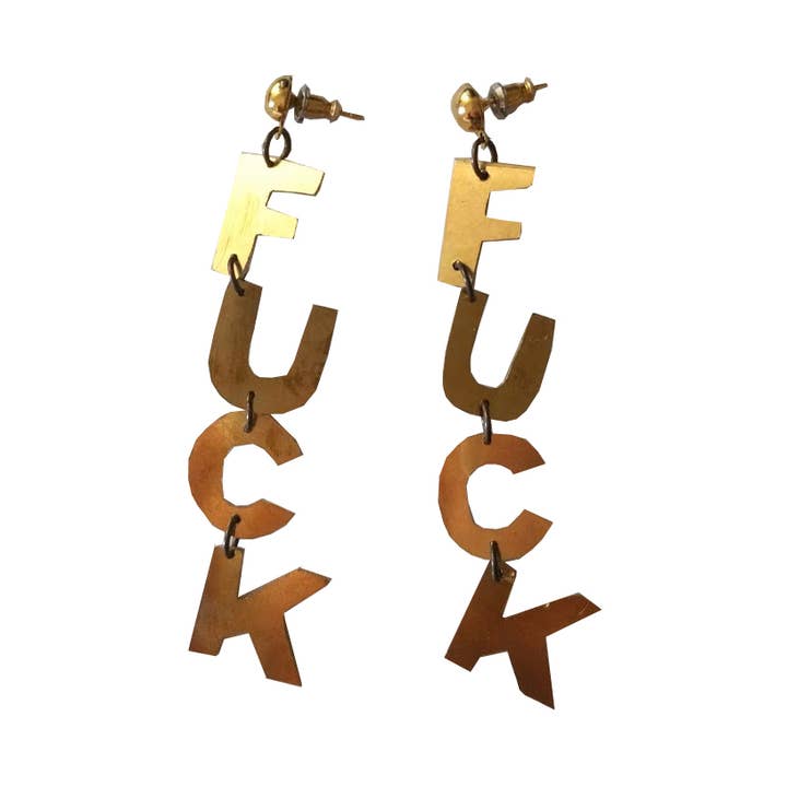 Fuck Dangle Earrings for wholesale by Sweet 1985