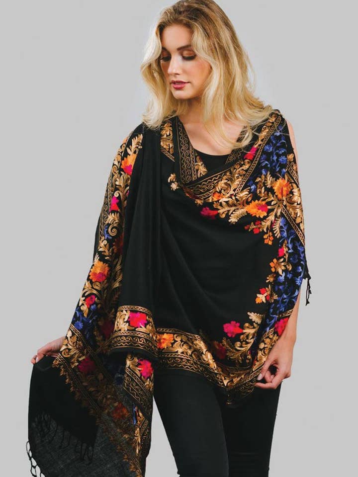 Karuna Embroidered Shawls for wholesale by Sevya Handmade