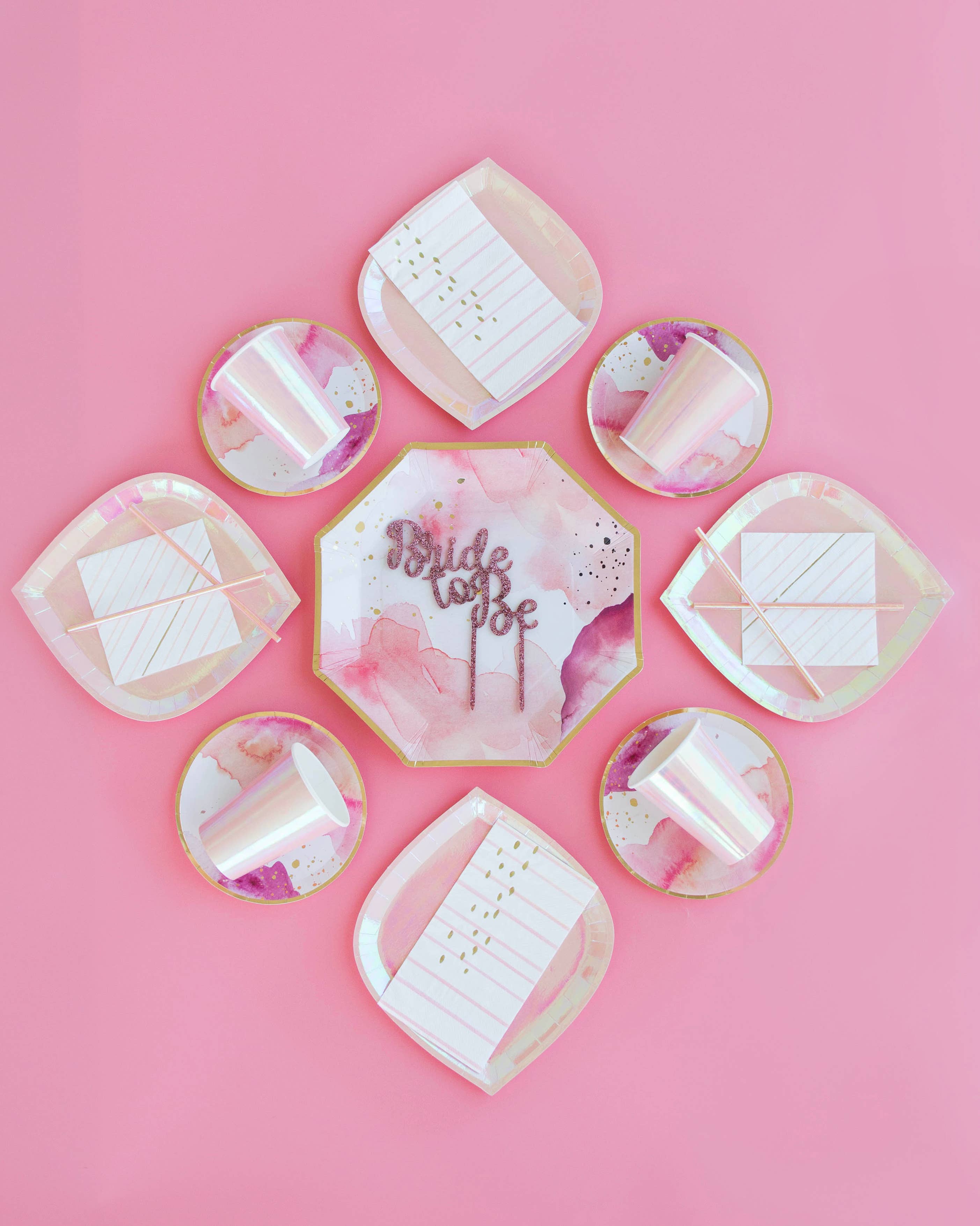 Jollity & Co. + Daydream Society – wholesale Disposable plate – Pretty in Pink Dessert Plates - 8 Pk.4