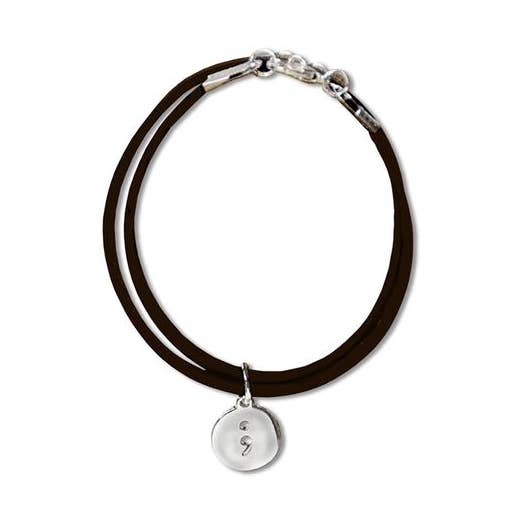 Beaded Semi-Colon Pendant Mental Health Awareness Bracelet for wholesale by Lifebeats Gifts