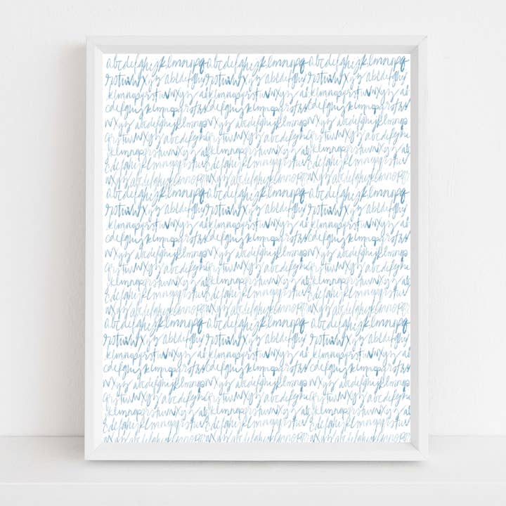 Calligraphy Alphabet Print for wholesale by Southern Top Stitch